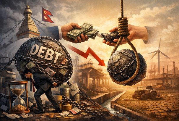 ऋणले थिचिँदै अर्थतन्त्र: जीडीपीको आधा नजिक पुग्यो दायित्व