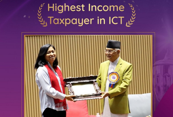 एनसेलले तिर्यो सूचना तथा सञ्चार प्रविधि क्षेत्रमा सबैभन्दा बढी आयकर, सरकारले गर्यो सम्मान