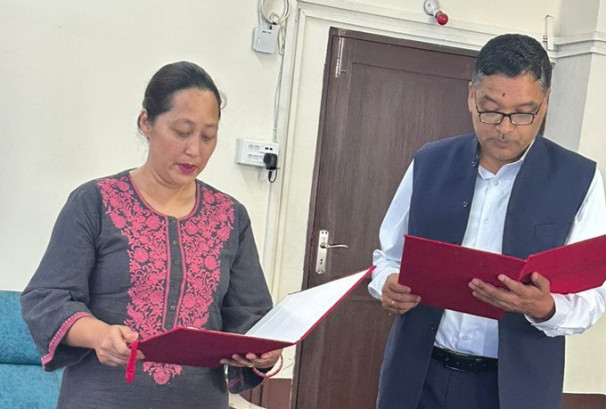 गणपति लघुवित्तकी नवनियुक्त अध्यक्ष प्रधानाङद्वारा पद तथा गोपनियताको शपथ ग्रहण