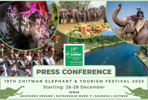 चितवनमा पुस ११ देखि १९ औं हात्ती तथा पर्यटन महोत्सव हुने