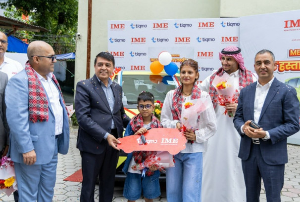 साउदीबाट टिक्मोमार्फत आइएमई गर्दा विराटनगरका अभिषेकले जिते बीवाईडी अटो १ ईभी कार