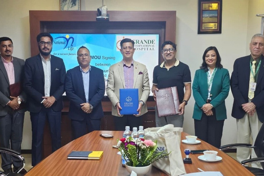 नेशनल लाइफ र ग्राण्डी इन्टरनेशनल हस्पिटलबीच स्वास्थ्य सेवा सम्झौता