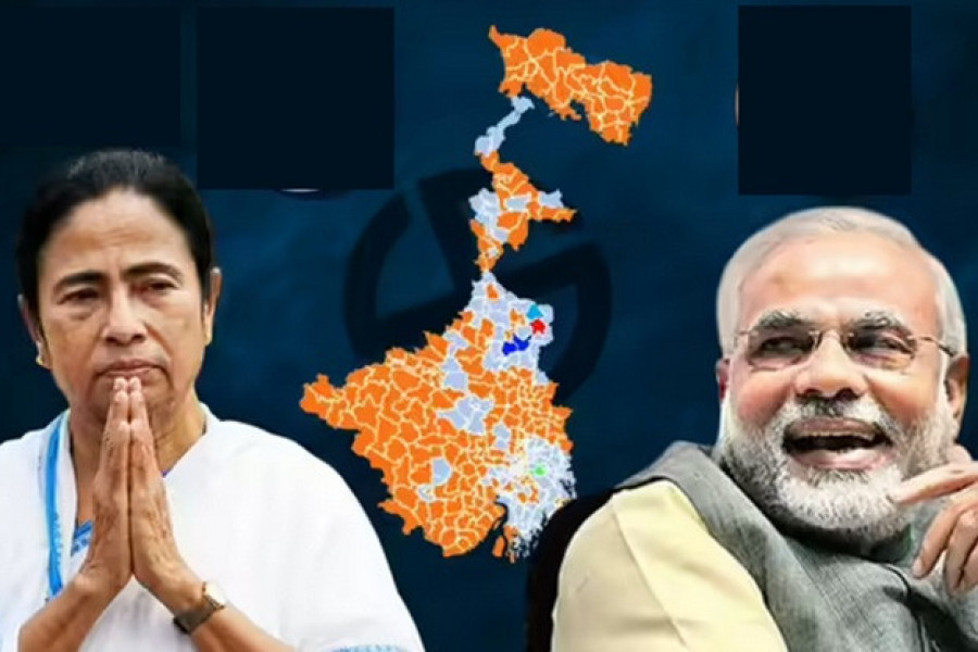 पश्चिम बंगालमा पहिलोपटक भाजपाको सरकार बन्ने निश्चित, ढल्यो डेढ दशक लामो ममताको शासन