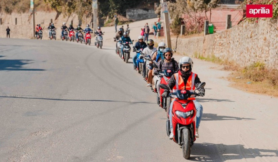 अप्रिलियाको एसआर १६० बीएस–६ भर्जनको राइड सम्पन्न