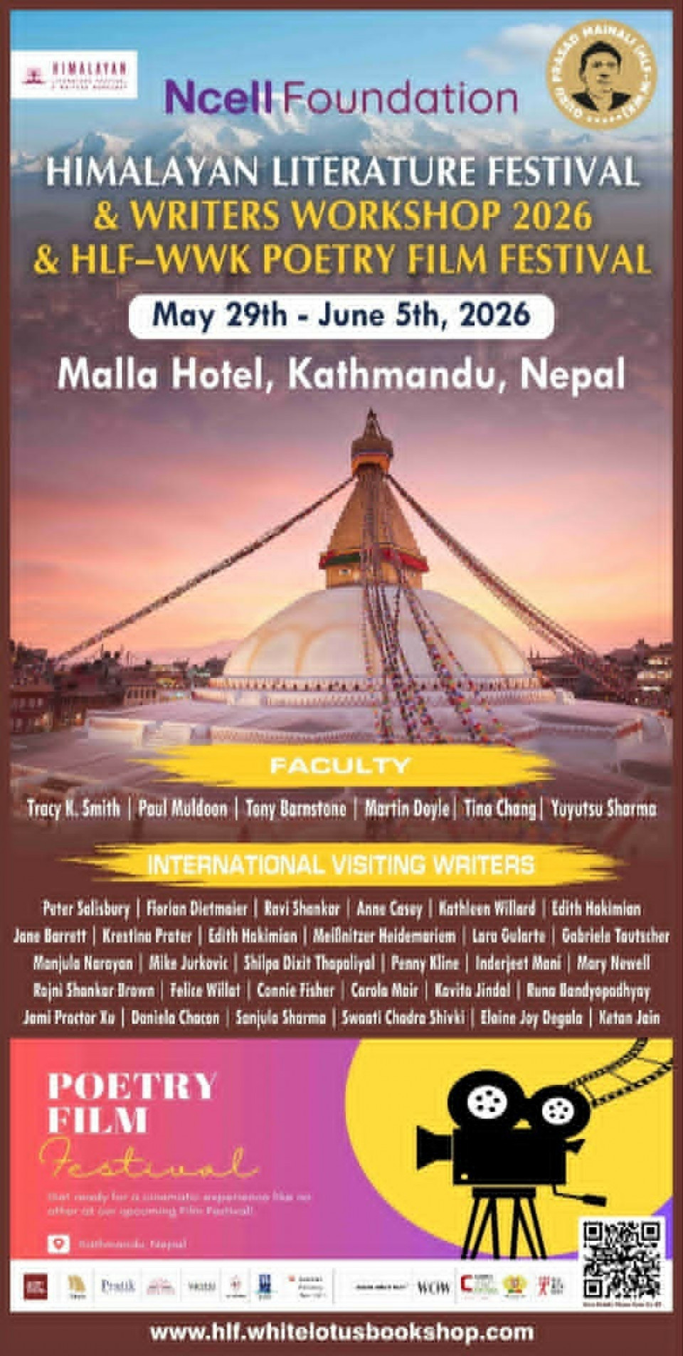 एनसेल फाउन्डेसनको सहर्कायमा विश्वका दिग्गज साहित्यिक व्यक्तिहरुलाई नेपाल ल्याइने