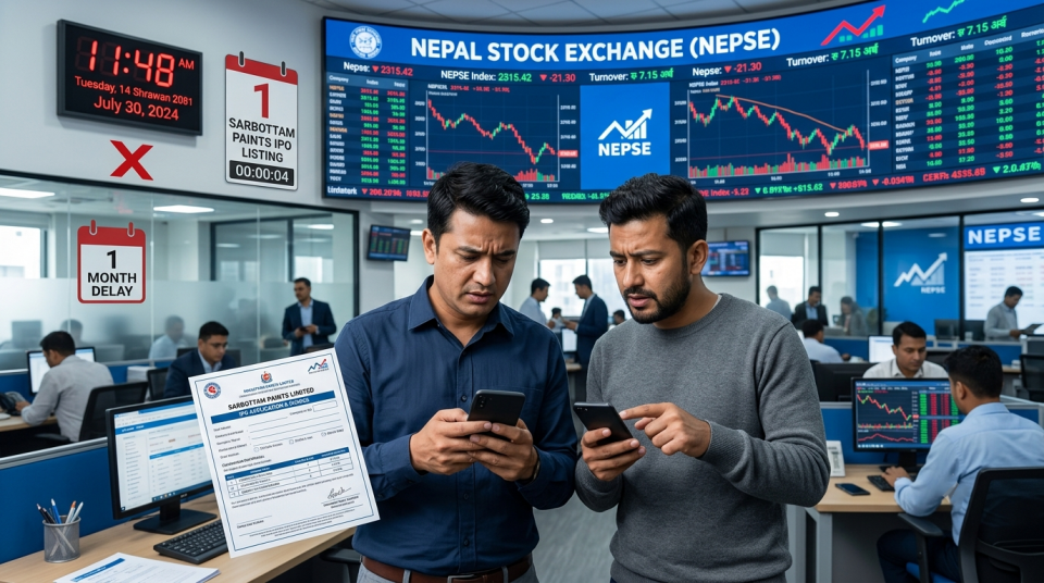 एक महिनासम्म पनि सर्वोत्तम पेन्ट्सको आईपीओ नेप्सेमा सूचीकरण भएन, लगानीकर्ता अन्योलमा !