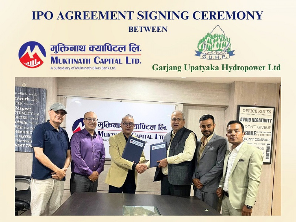 गर्जाङ उपत्यका हाइड्रोले आईपीओ निष्कासन गर्ने, बिक्री प्रबन्धकमा मुक्तिनाथ क्यापिटल