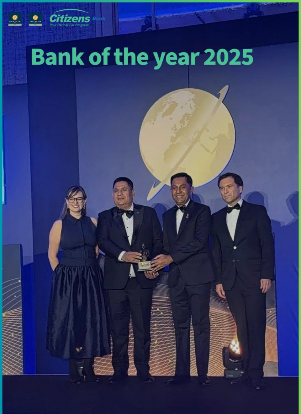 सिटिजन्स बैंकलाई लगातार दोस्रो वर्ष ‘बैंक अफ द ईयर’ पुरस्कार
