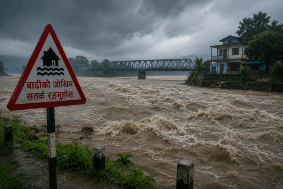 काठमाडौँसहित ३५ जिल्लामा आकस्मिक बाढीको जोखिम, नदी तटीय क्षेत्रमा सतर्क रहन आग्रह