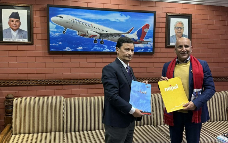 पर्यटन प्रबर्द्धनका लागि पर्यटन बोर्ड र नेपाल एयरलाइन्सबीच समझदारीपत्रमा हस्ताक्षर